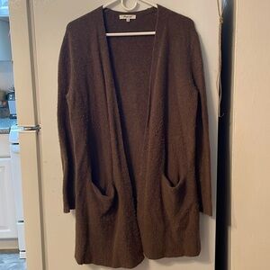 Madewell Oversized Wool Blend Cardigan Soft Cozy Camel Tan Brown Cream Duster XS